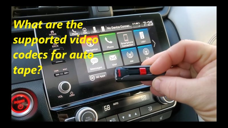 What are the supported video codecs for auto tape?